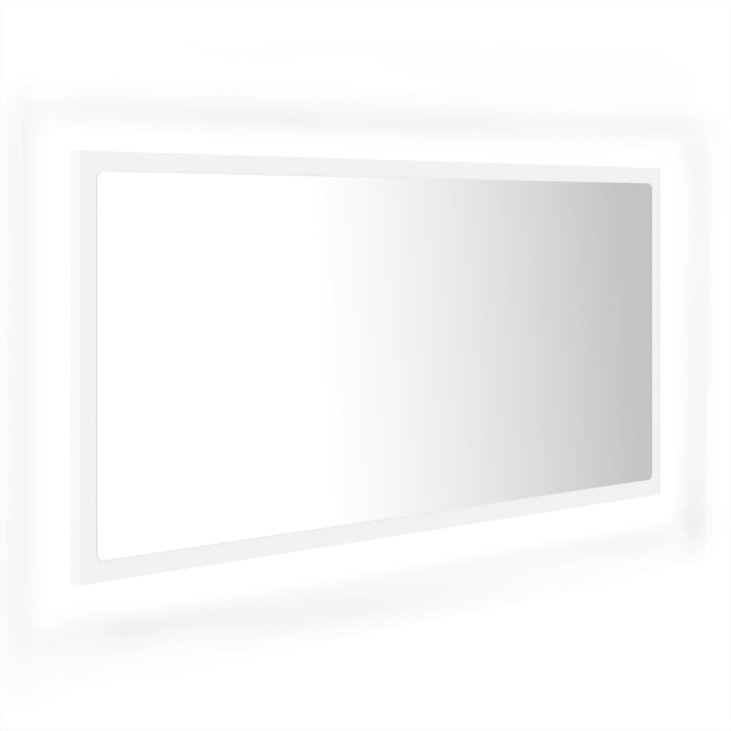 Kylpyhuonepeili LED valkoinen 90x8,5x37 cm - Sisustajankoti.fi