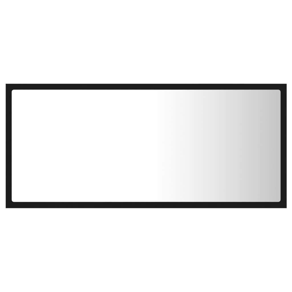 Kylpyhuonepeili LED musta 90x8,5x37 cm - Sisustajankoti.fi