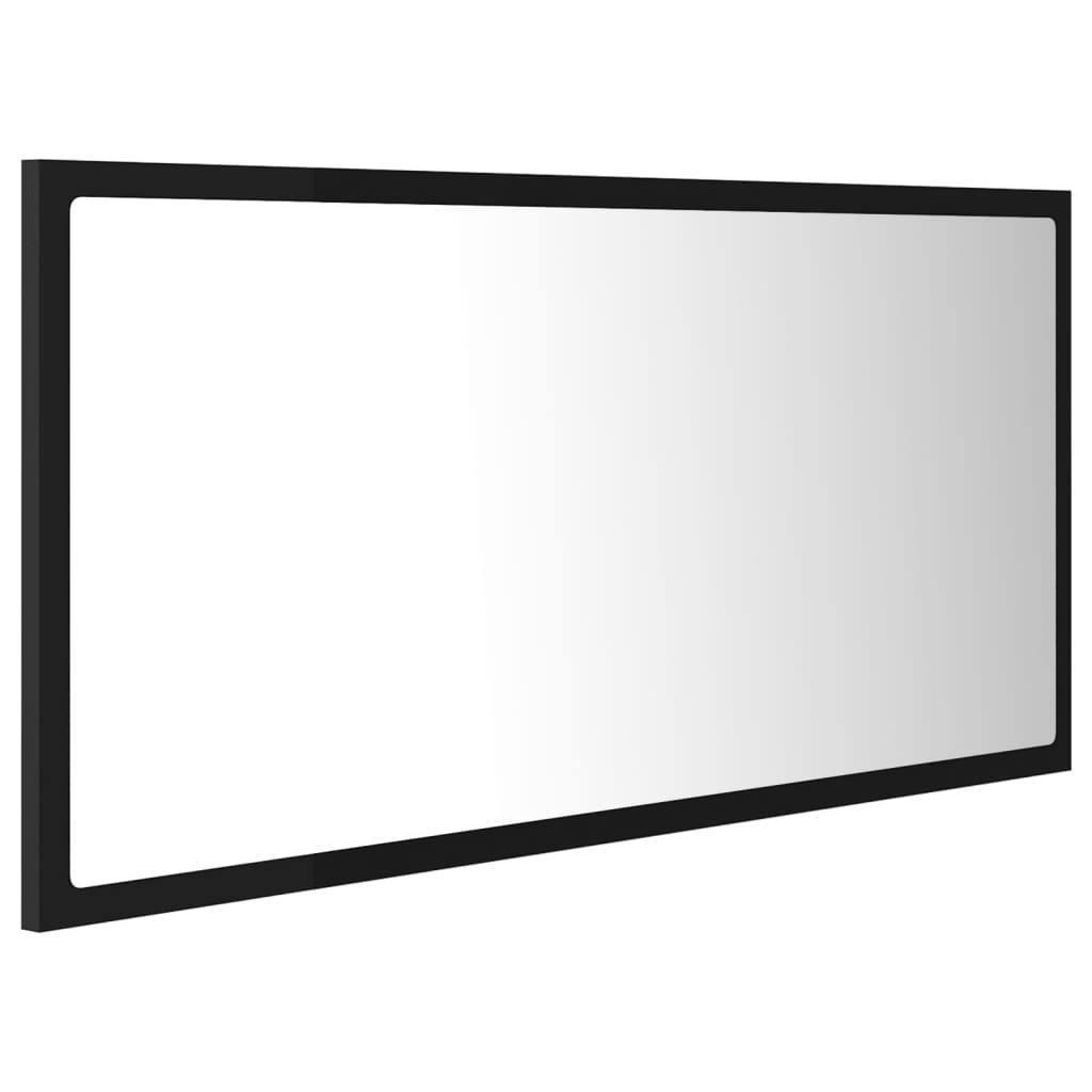 Kylpyhuonepeili LED musta 90x8,5x37 cm - Sisustajankoti.fi