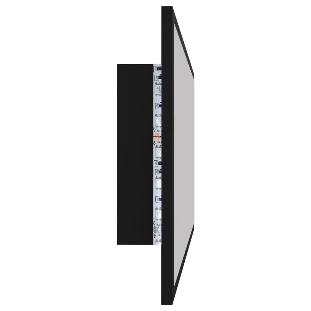 Kylpyhuonepeili LED musta 90x8,5x37 cm - Sisustajankoti.fi