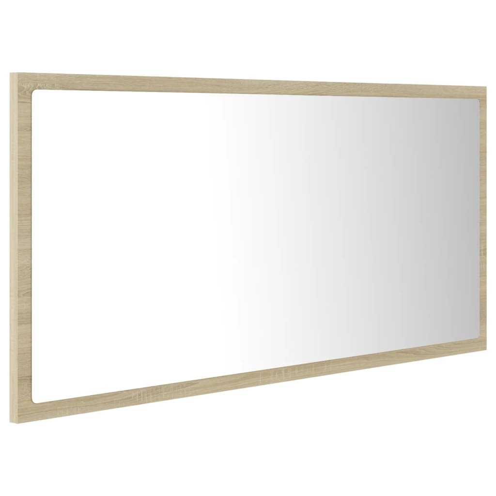 Kylpyhuonepeili LED Sonoma tammi 90x8,5x37 cm - Sisustajankoti.fi