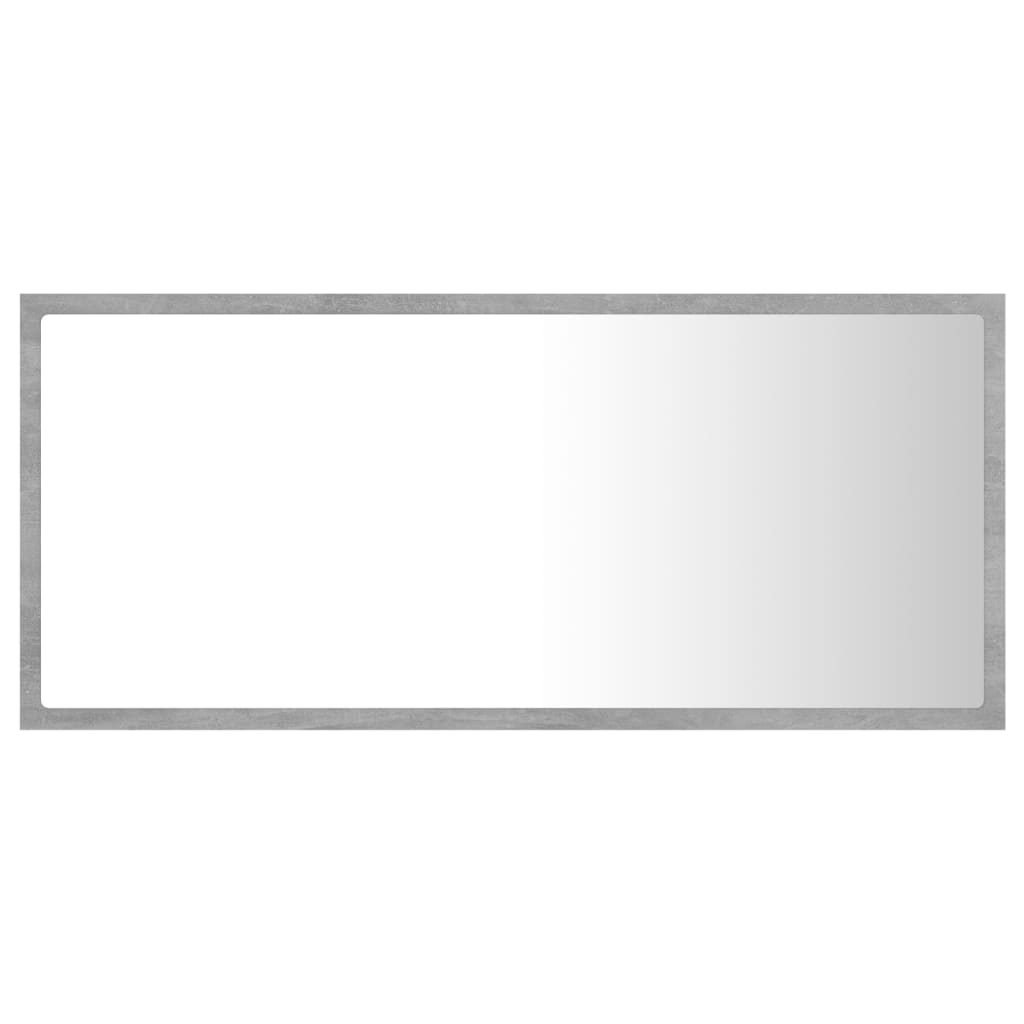 Kylpyhuonepeili LED betoninharmaa 90x8,5x37 cm - Sisustajankoti.fi