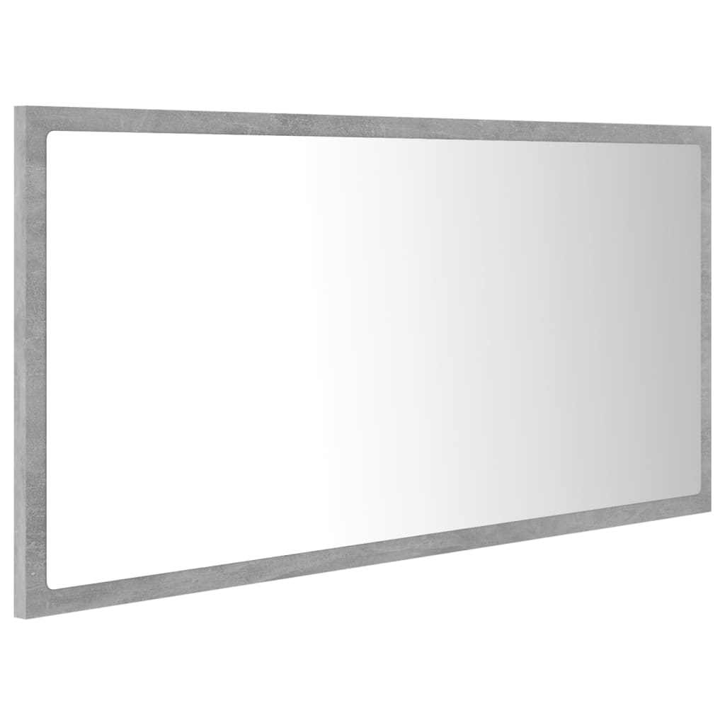 Kylpyhuonepeili LED betoninharmaa 90x8,5x37 cm - Sisustajankoti.fi