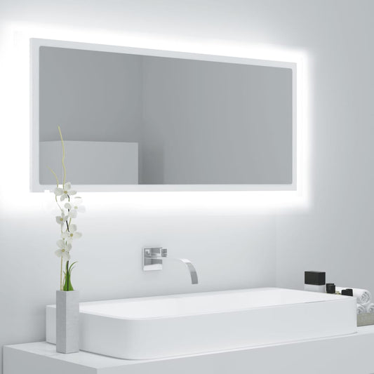 Kylpyhuonepeili LED valkoinen 100x8,5x37 cm - Sisustajankoti.fi