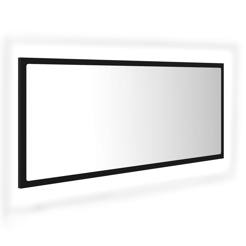Kylpyhuonepeili LED musta 100x8,5x37 cm - Sisustajankoti.fi