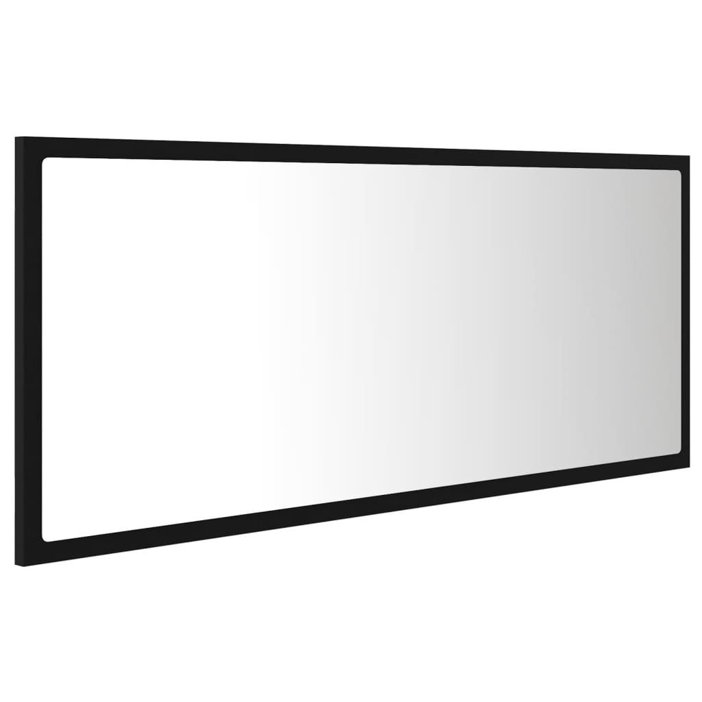 Kylpyhuonepeili LED musta 100x8,5x37 cm - Sisustajankoti.fi
