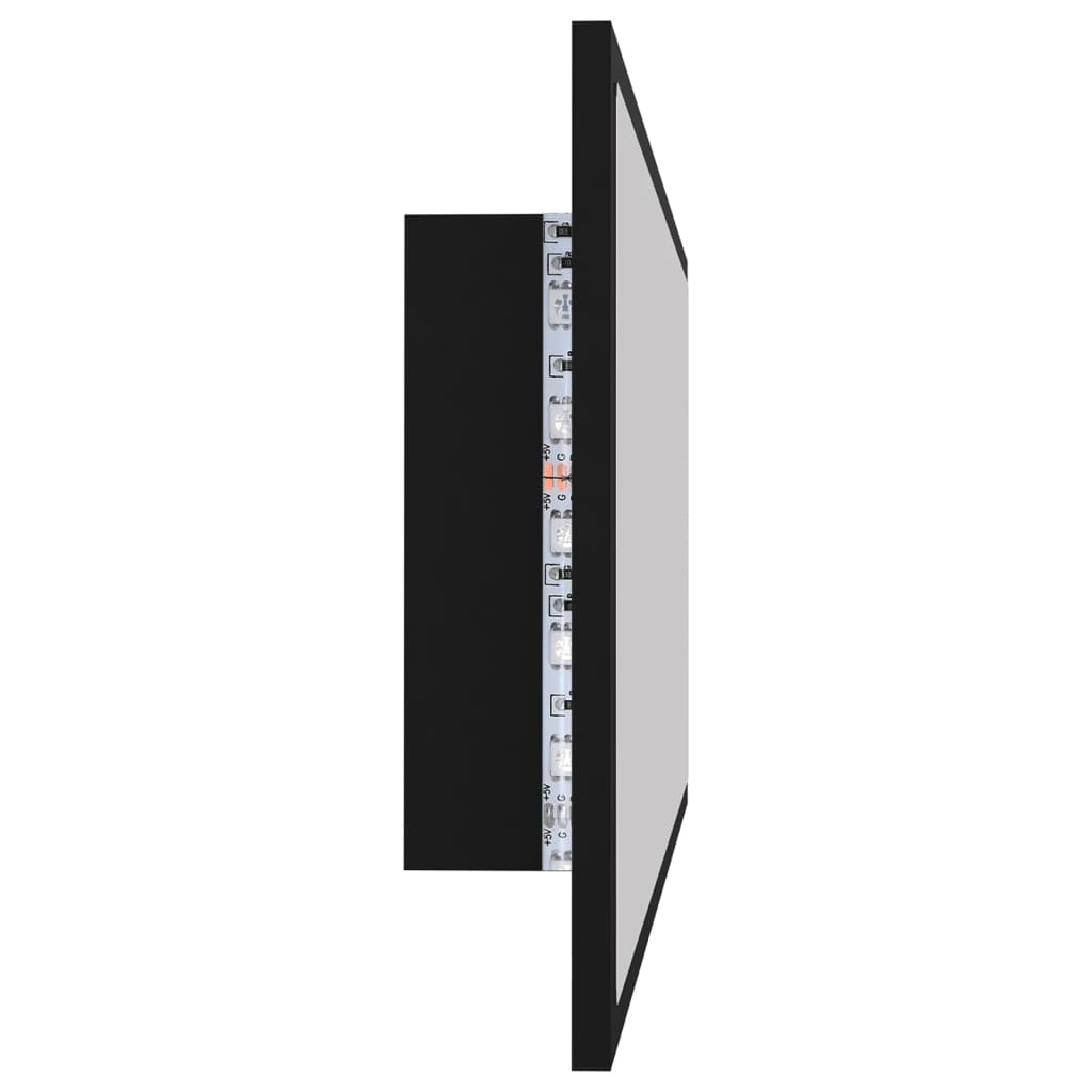 Kylpyhuonepeili LED musta 100x8,5x37 cm - Sisustajankoti.fi