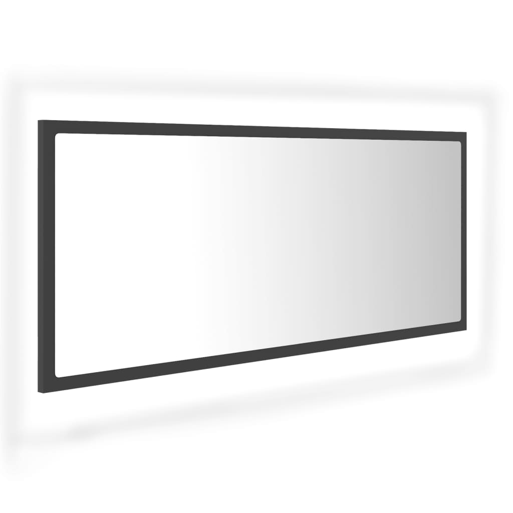 Kylpyhuonepeili LED harmaa 100x8,5x37 cm - Sisustajankoti.fi
