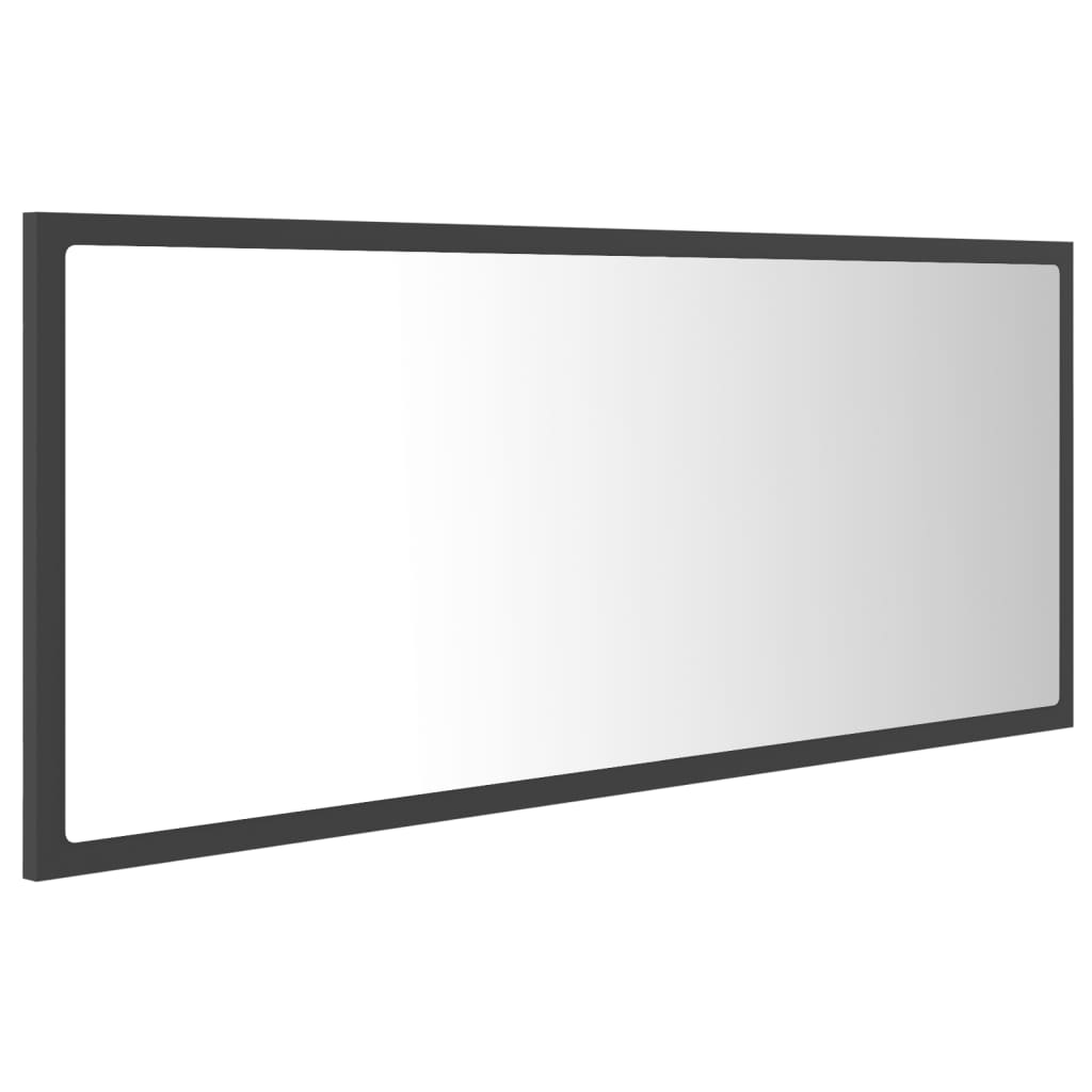 Kylpyhuonepeili LED harmaa 100x8,5x37 cm - Sisustajankoti.fi