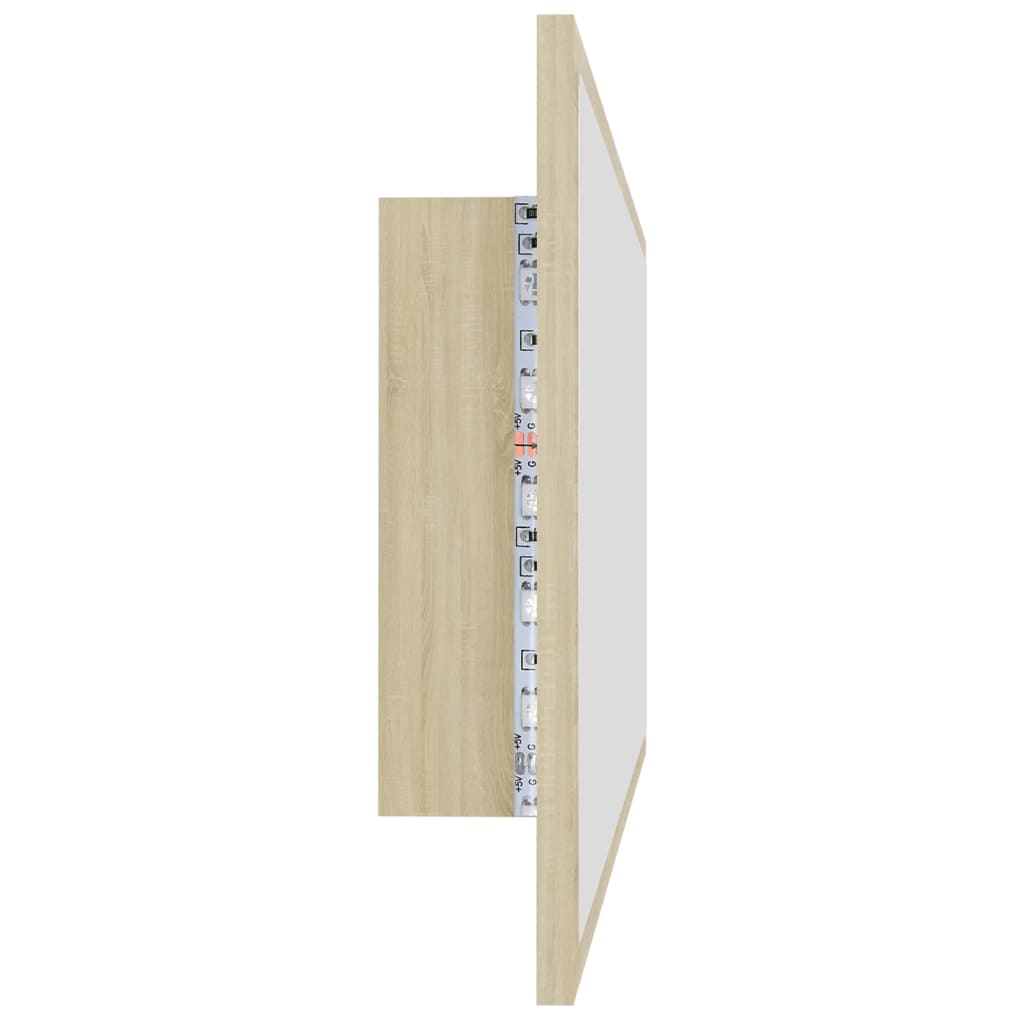 Kylpyhuonepeili LED Sonoma-tammi 100x8,5x37 cm - Sisustajankoti.fi