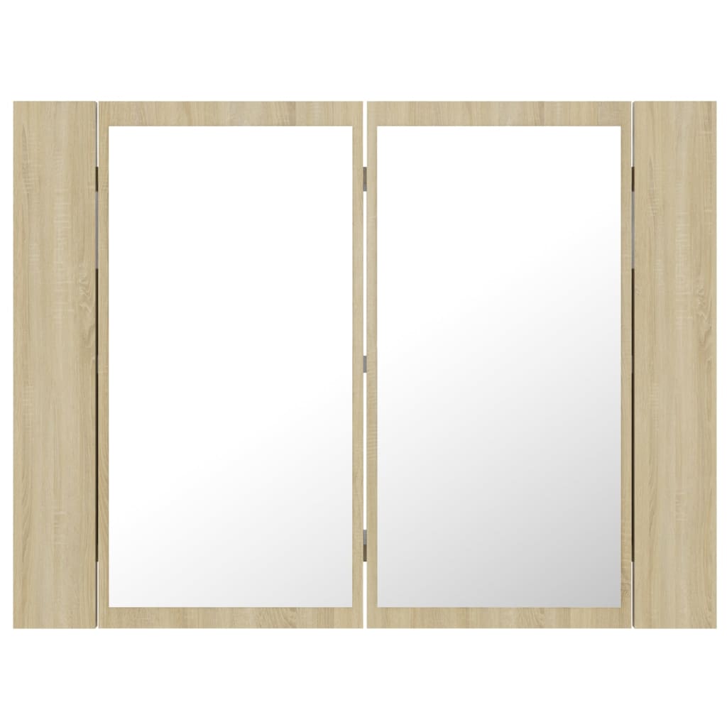 Kylpyhuoneen LED peilikaappi Sonoma tammi 60x12x45 cm - Sisustajankoti.fi