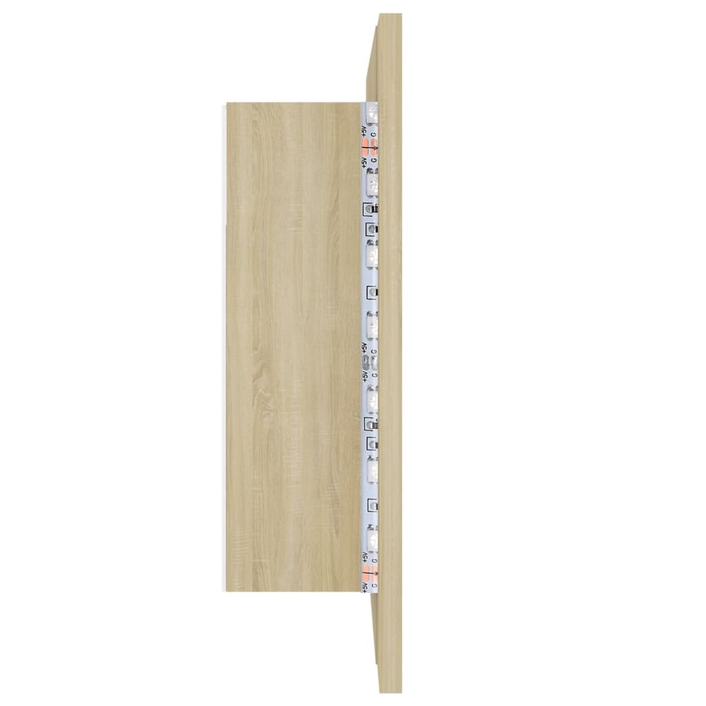 Kylpyhuoneen LED peilikaappi Sonoma tammi 60x12x45 cm - Sisustajankoti.fi