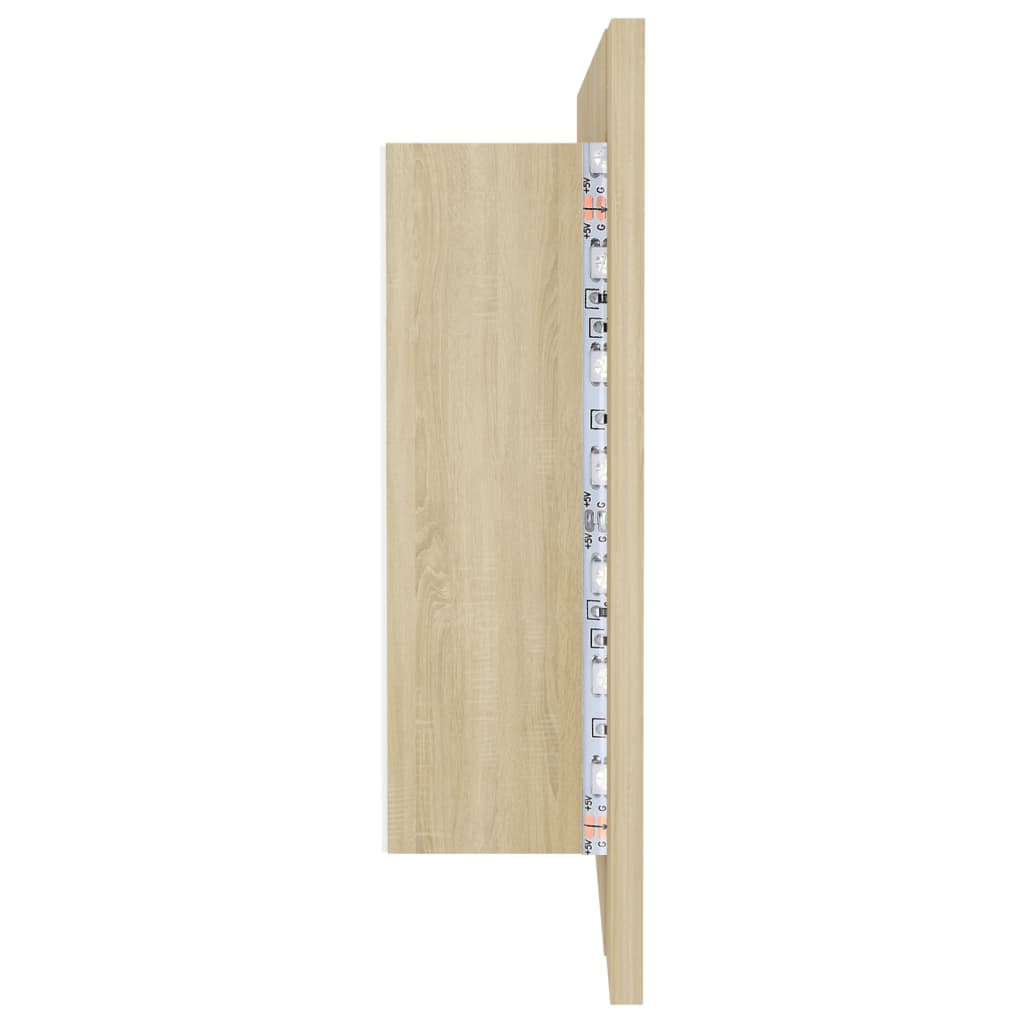 Kylpyhuoneen LED peilikaappi Sonoma tammi 100x12x45 cm - Sisustajankoti.fi