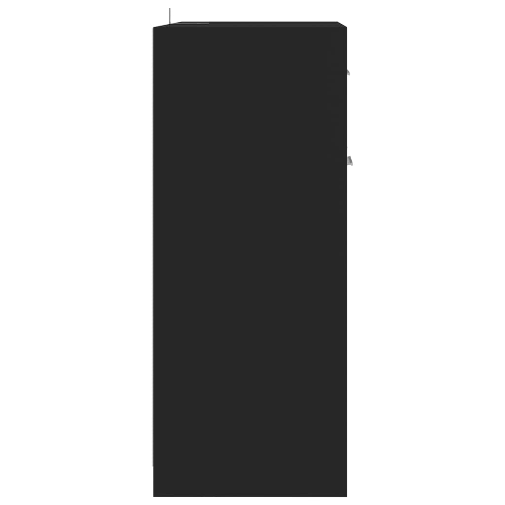 Kylpyhuonekaappi korkeakiilto musta 60x33x80 cm - Sisustajankoti.fi