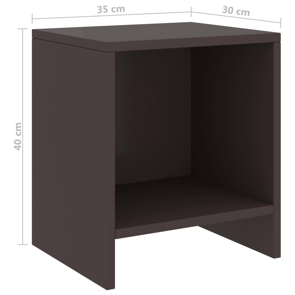 Yöpöydät 2 kpl tummanruskea 35x30x40 cm täysi mänty - Sisustajankoti.fi