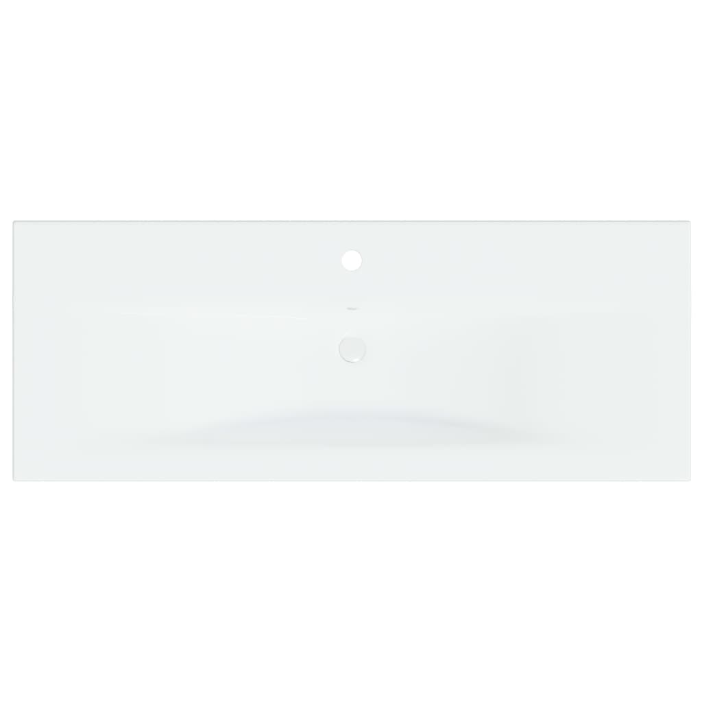 Sisäänrakennettu pesuallas hanalla 101x39x18cm keraamikka valk. - Sisustajankoti.fi