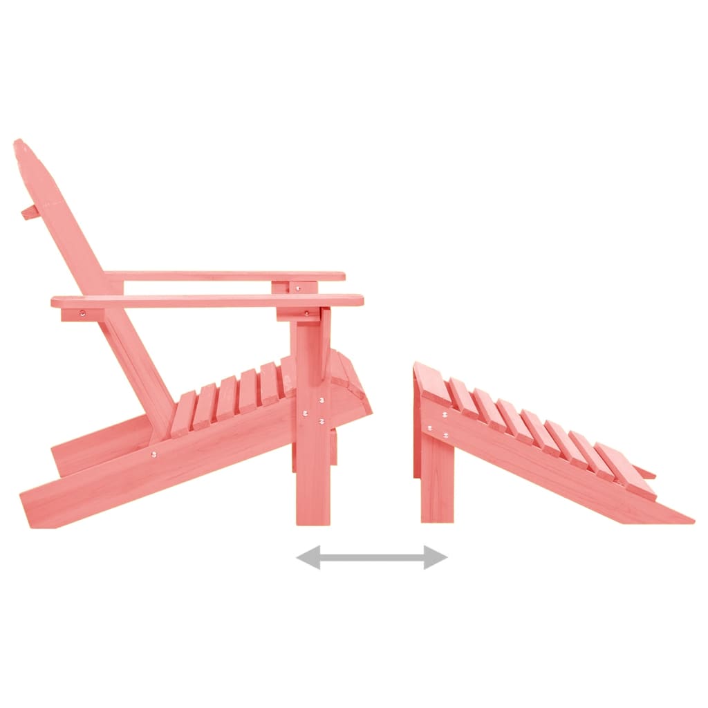 Adirondack-puutarhatuoli rahilla täysi kuusi pinkki - Sisustajankoti.fi
