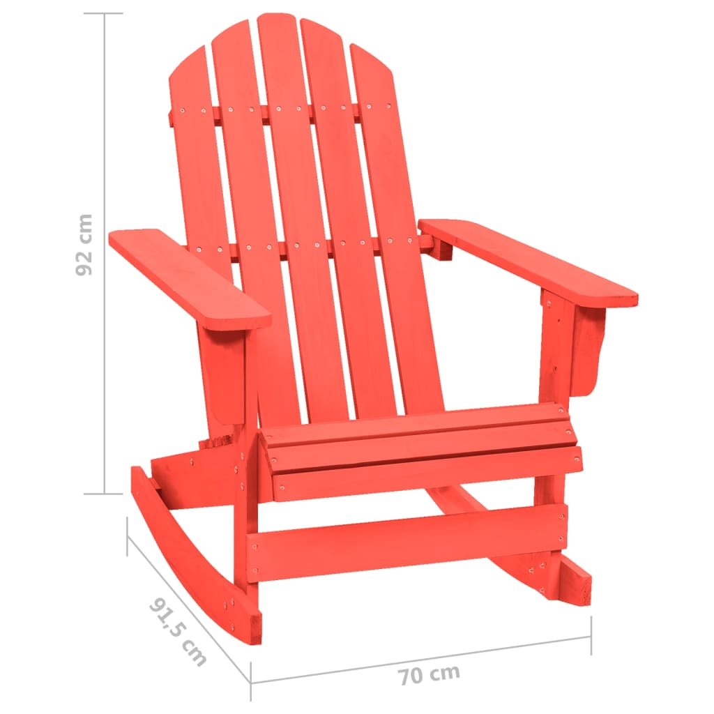 Adirondack-puutarhan keinutuoli täysi kuusi punainen - Sisustajankoti.fi