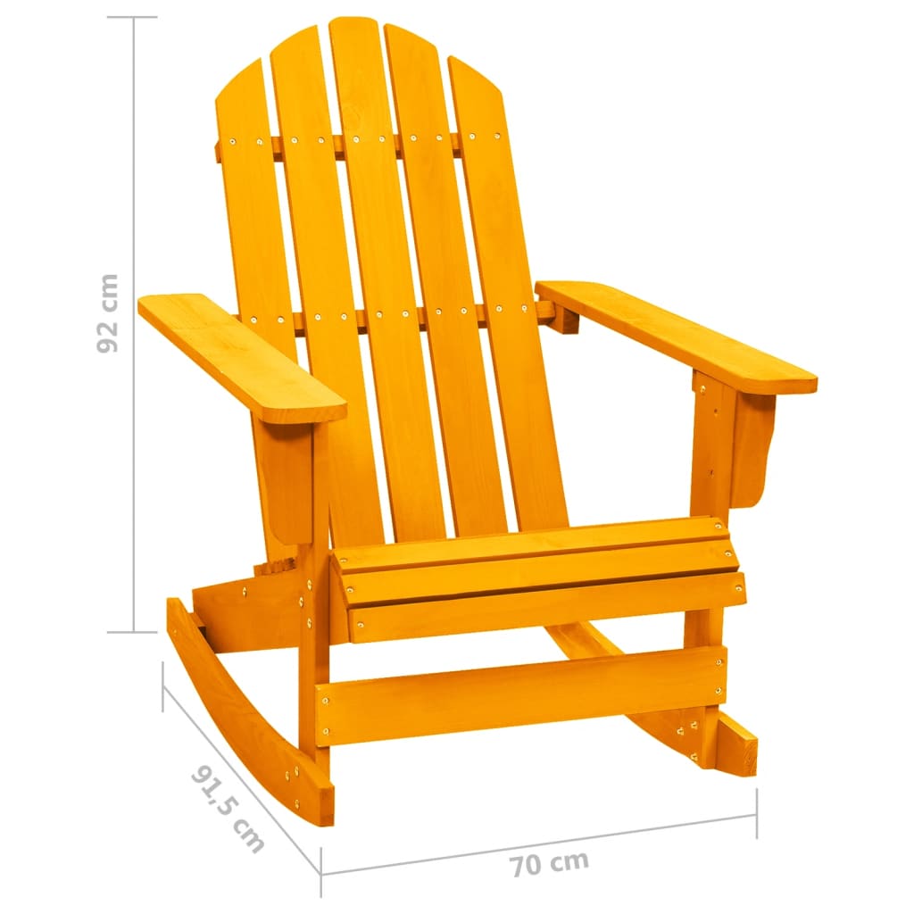 Adirondack-puutarhan keinutuoli täysi kuusi keinutuoli oranssi - Sisustajankoti.fi