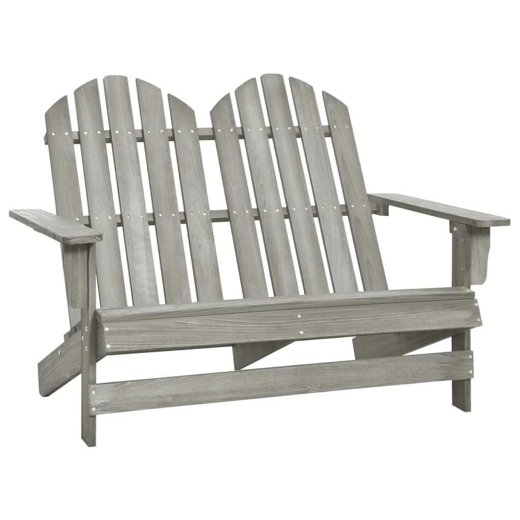 2-istuttava Adirondack-puutarhatuoli täysi kuusi harmaa - Sisustajankoti.fi