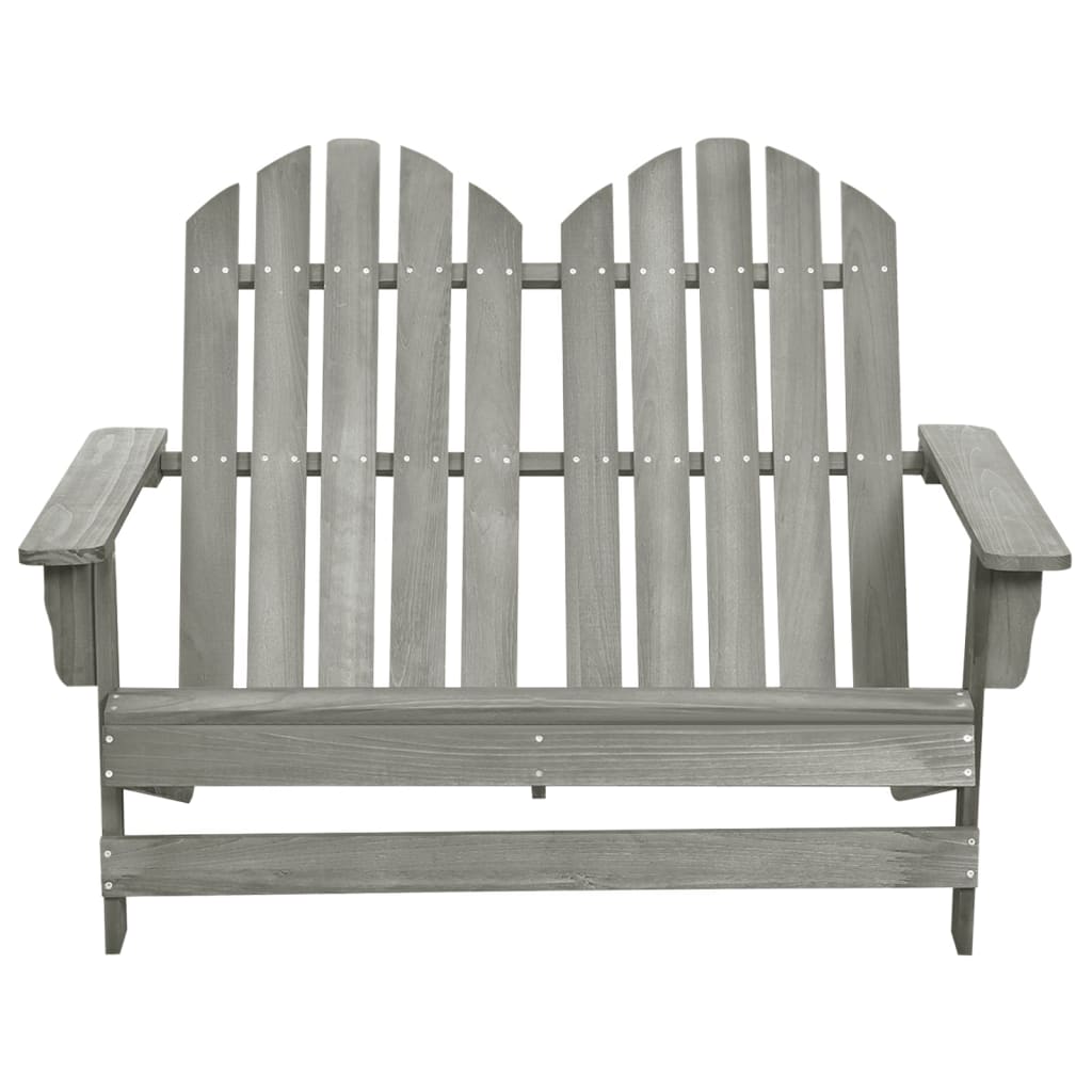 2-istuttava Adirondack-puutarhatuoli täysi kuusi harmaa - Sisustajankoti.fi