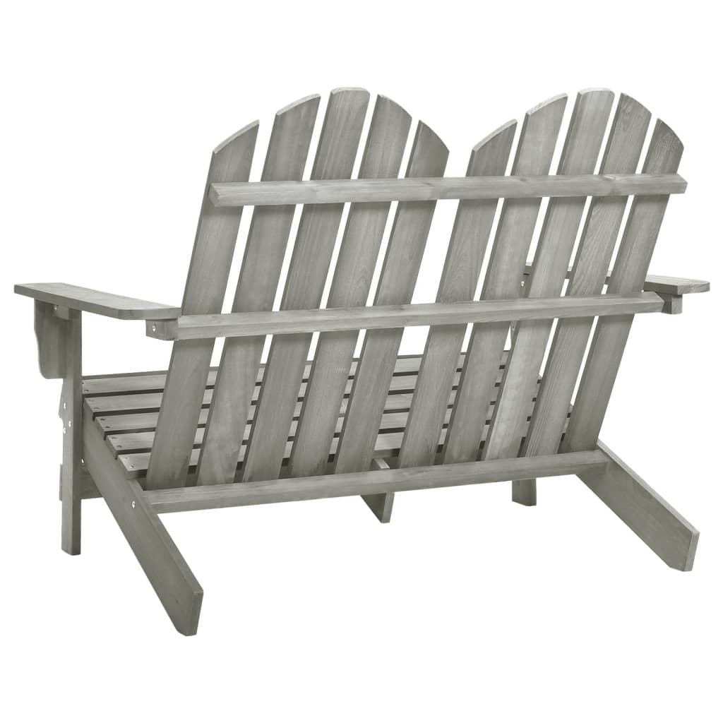 2-istuttava Adirondack-puutarhatuoli täysi kuusi harmaa - Sisustajankoti.fi