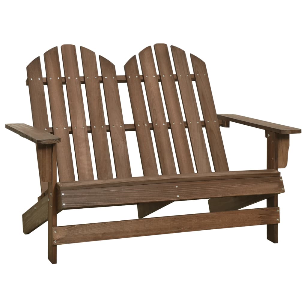 2-istuttava Adirondack-puutarhatuoli täysi kuusi ruskea - Sisustajankoti.fi