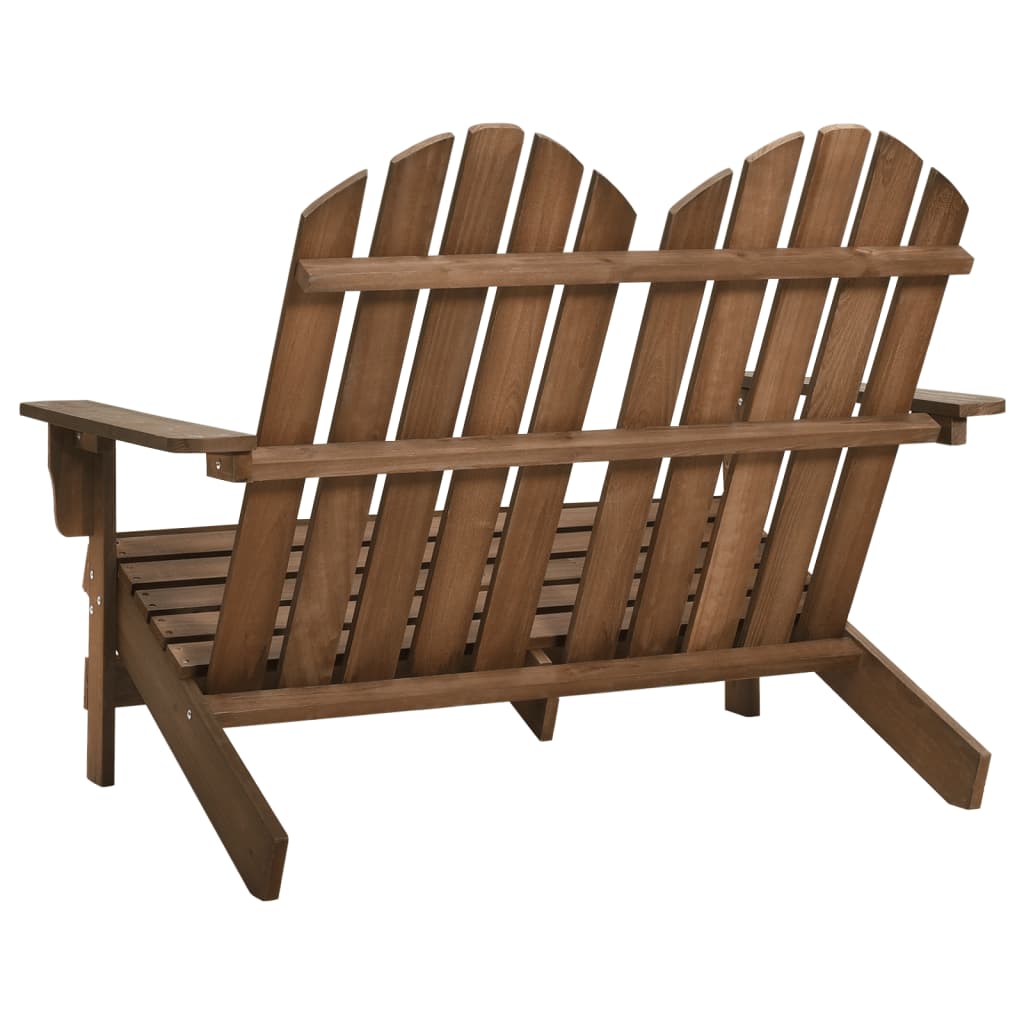 2-istuttava Adirondack-puutarhatuoli täysi kuusi ruskea - Sisustajankoti.fi