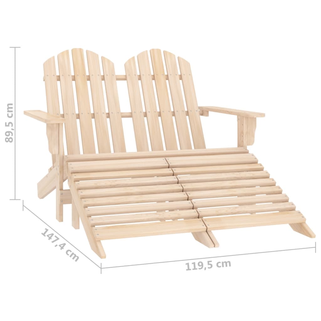 2-istuttava Adirondack-puutarhatuoli/rahi täysi kuusi - Sisustajankoti.fi