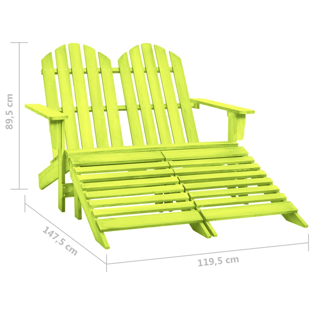 2-istuttava Adirondack-puutarhatuoli/rahi kuusi vihreä - Sisustajankoti.fi
