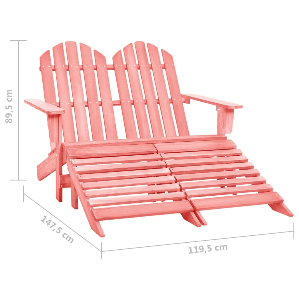 2-istuttava Adirondack-puutarhatuoli/rahi kuusi pinkki - Sisustajankoti.fi