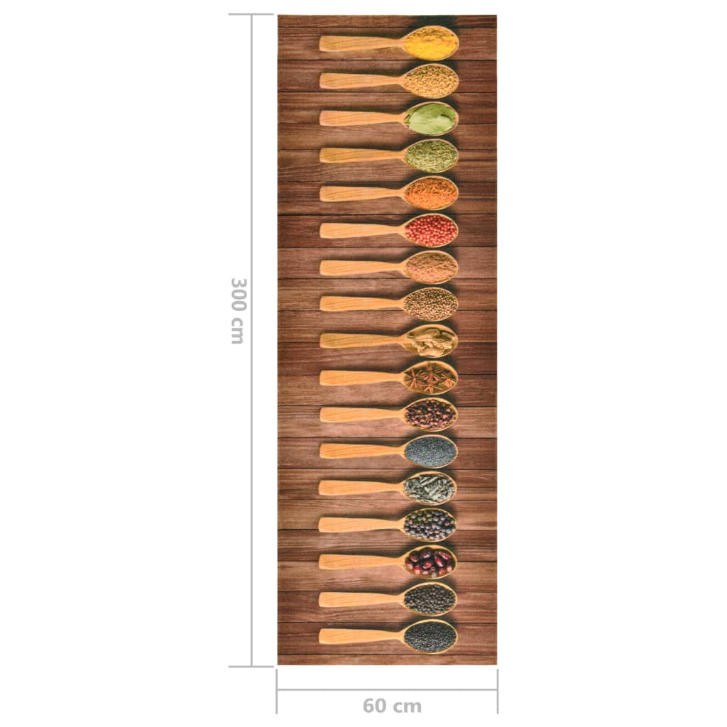 Keittiön pestävä lattiamatto Spoons 60x300 cm - Sisustajankoti.fi