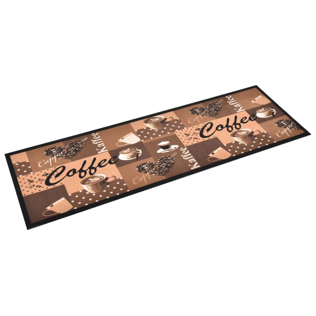 Keittiön pestävä lattiamatto Coffee ruskea 60x180 cm - Sisustajankoti.fi
