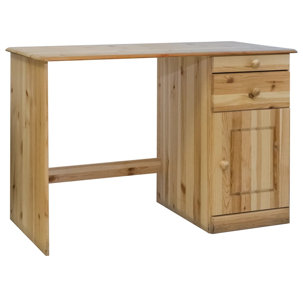 Työpöytä vetolaatikoilla 110x50x74 cm täysi mänty - Sisustajankoti.fi