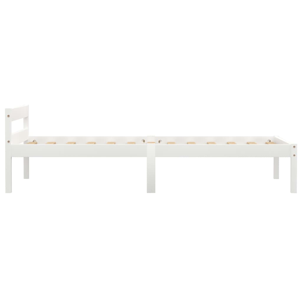 Sängynrunko 2 vetolaatikolla valkoinen täysi mänty 90x200 cm - Sisustajankoti.fi