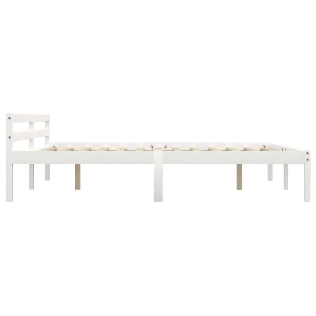Sängynrunko 4 vetolaatikolla valkoinen täysi mänty 180x200 cm - Sisustajankoti.fi