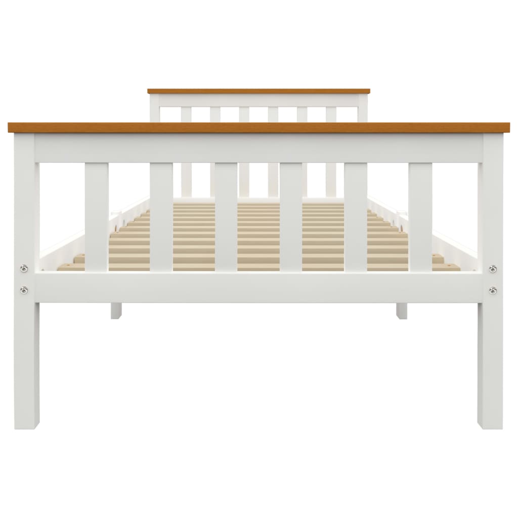 Sängynrunko 2 vetolaatikolla valkoinen täysi mänty 100x200 cm - Sisustajankoti.fi