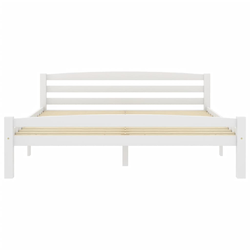 Sängynrunko 2 vetolaatikolla valkoinen täysi mänty 160x200 cm - Sisustajankoti.fi