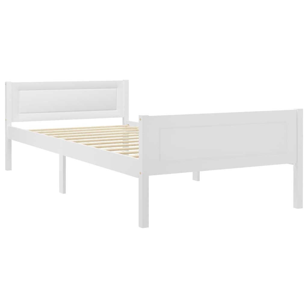 Sängynrunko 2 vetolaatikolla valkoinen täysi mänty 90x200 cm - Sisustajankoti.fi