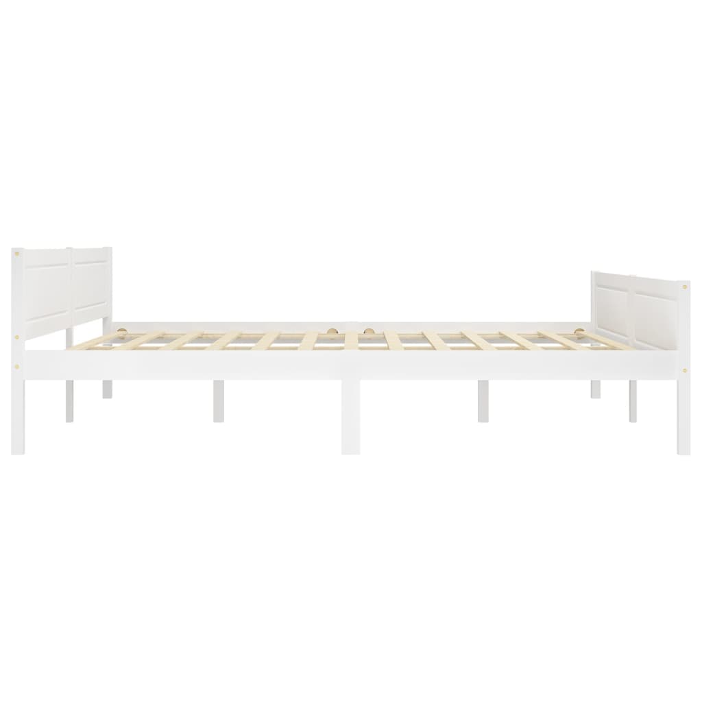 Sängynrunko 2 vetolaatikolla valkoinen täysi mänty 180x200 cm - Sisustajankoti.fi