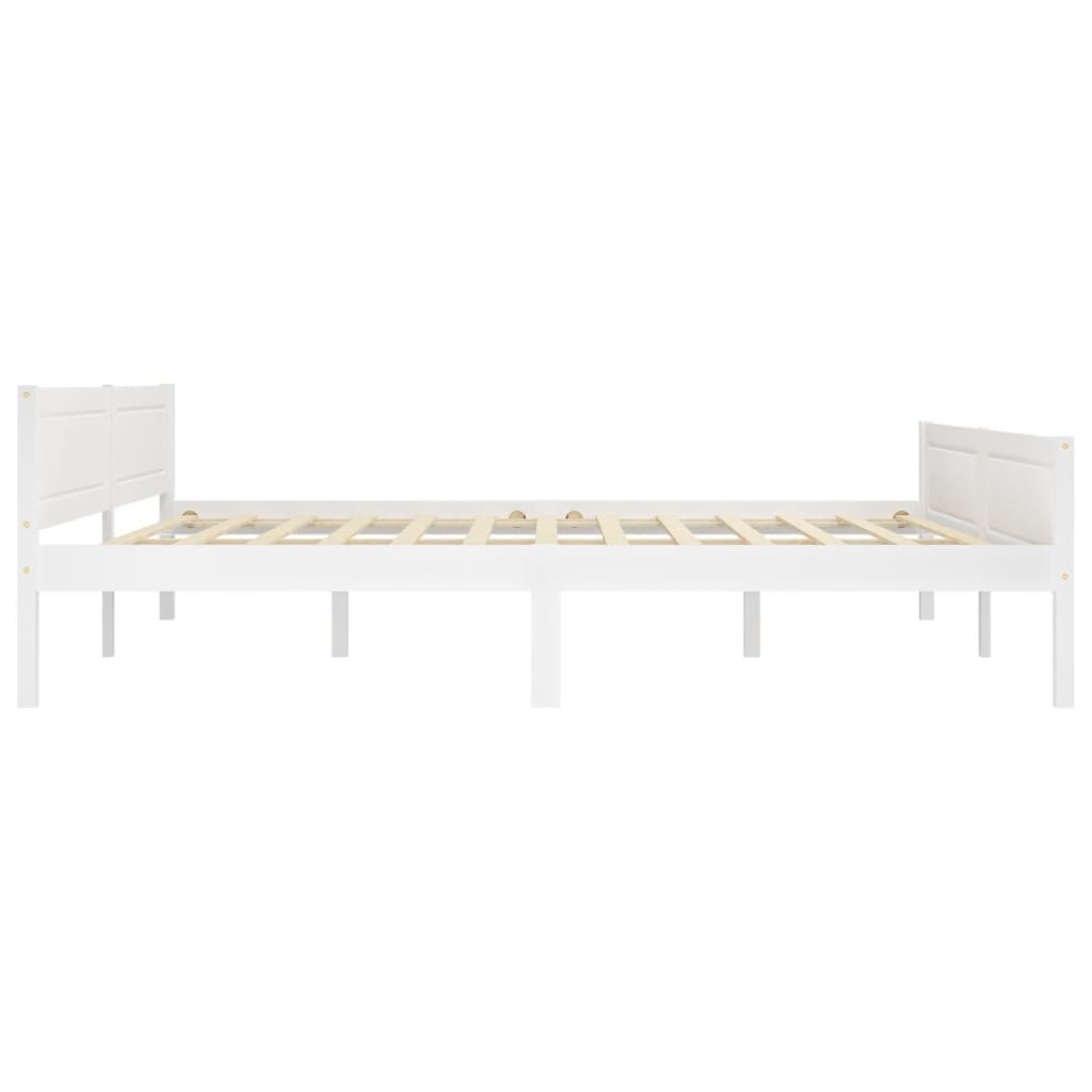 Sängynrunko 4 vetolaatikolla valkoinen täysi mänty 180x200 cm - Sisustajankoti.fi