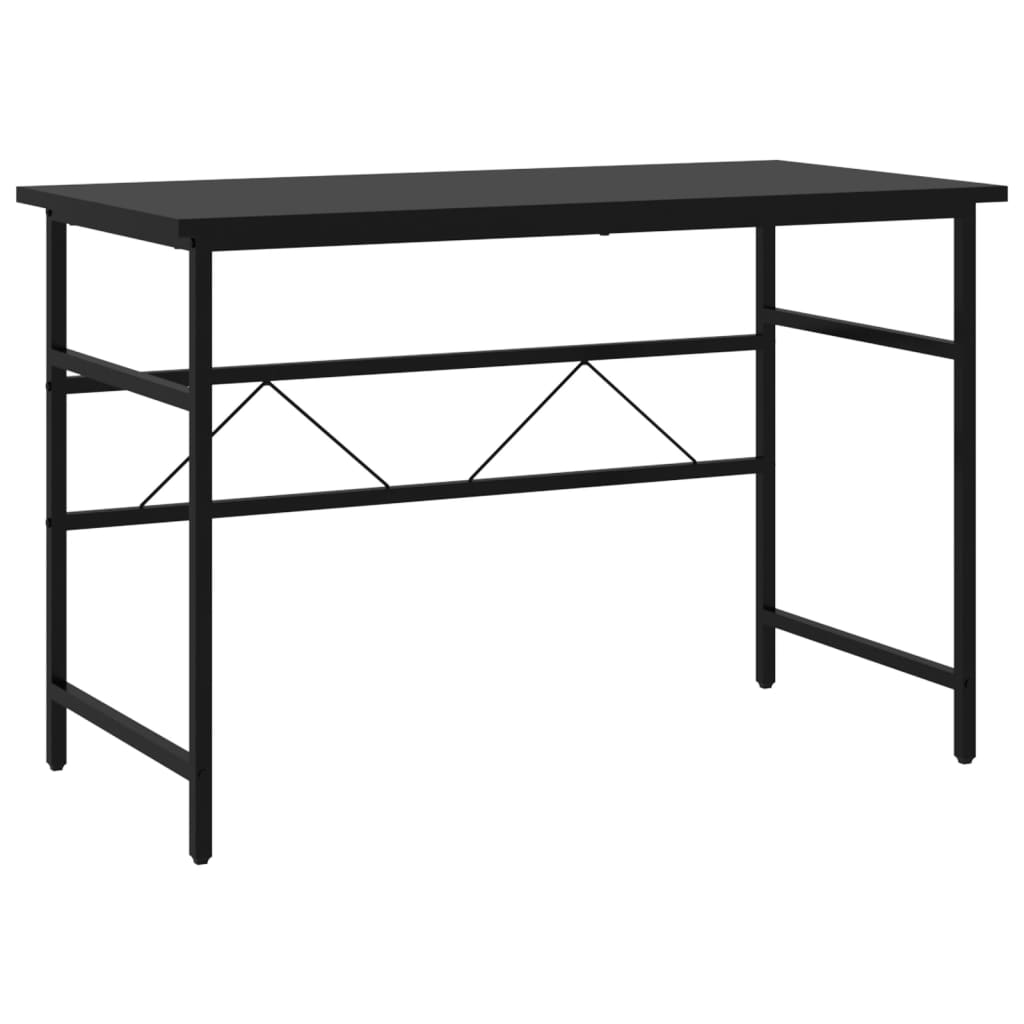 Tietokonepöytä musta 105x55x72 cm MDF/metalli - Sisustajankoti.fi