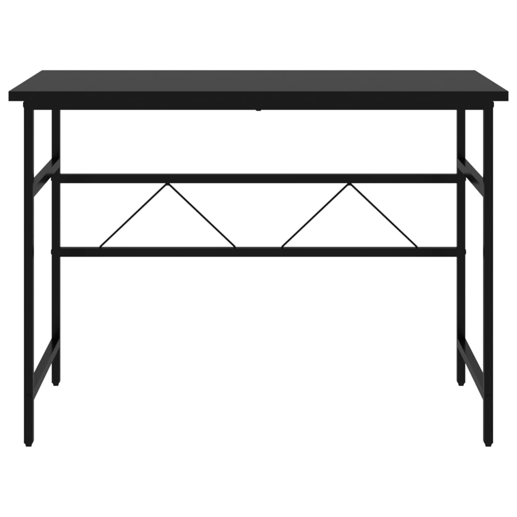 Tietokonepöytä musta 105x55x72 cm MDF/metalli - Sisustajankoti.fi