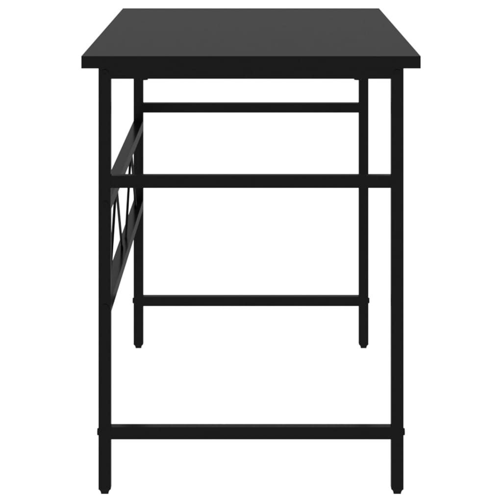 Tietokonepöytä musta 105x55x72 cm MDF/metalli - Sisustajankoti.fi