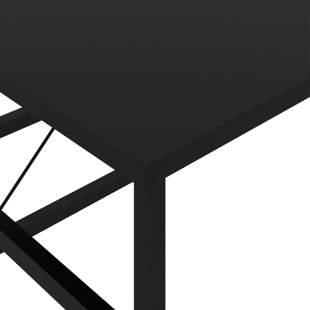 Tietokonepöytä musta 105x55x72 cm MDF/metalli - Sisustajankoti.fi