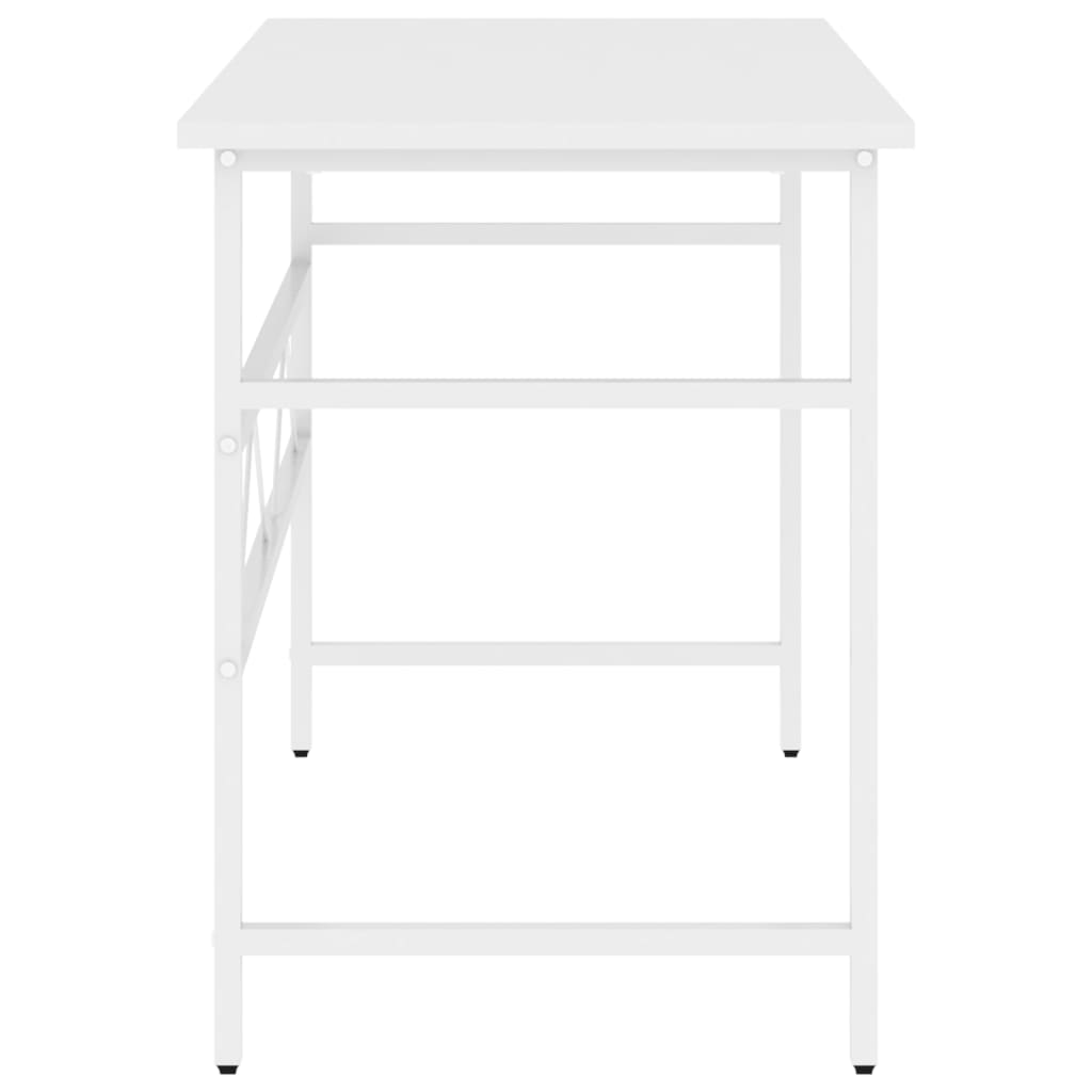 Tietokonepöytä valkoinen 105x55x72 cm MDF/metalli - Sisustajankoti.fi