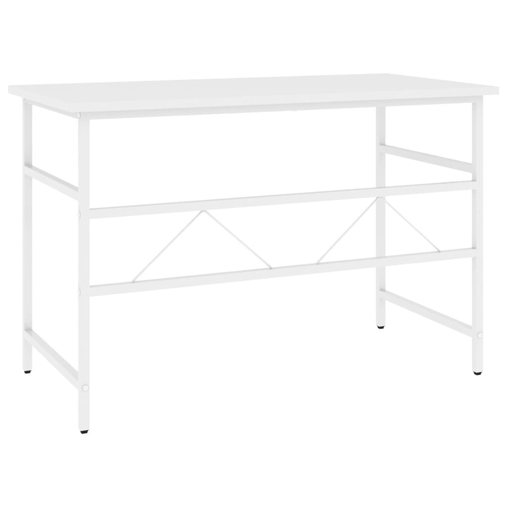 Tietokonepöytä valkoinen 105x55x72 cm MDF/metalli - Sisustajankoti.fi
