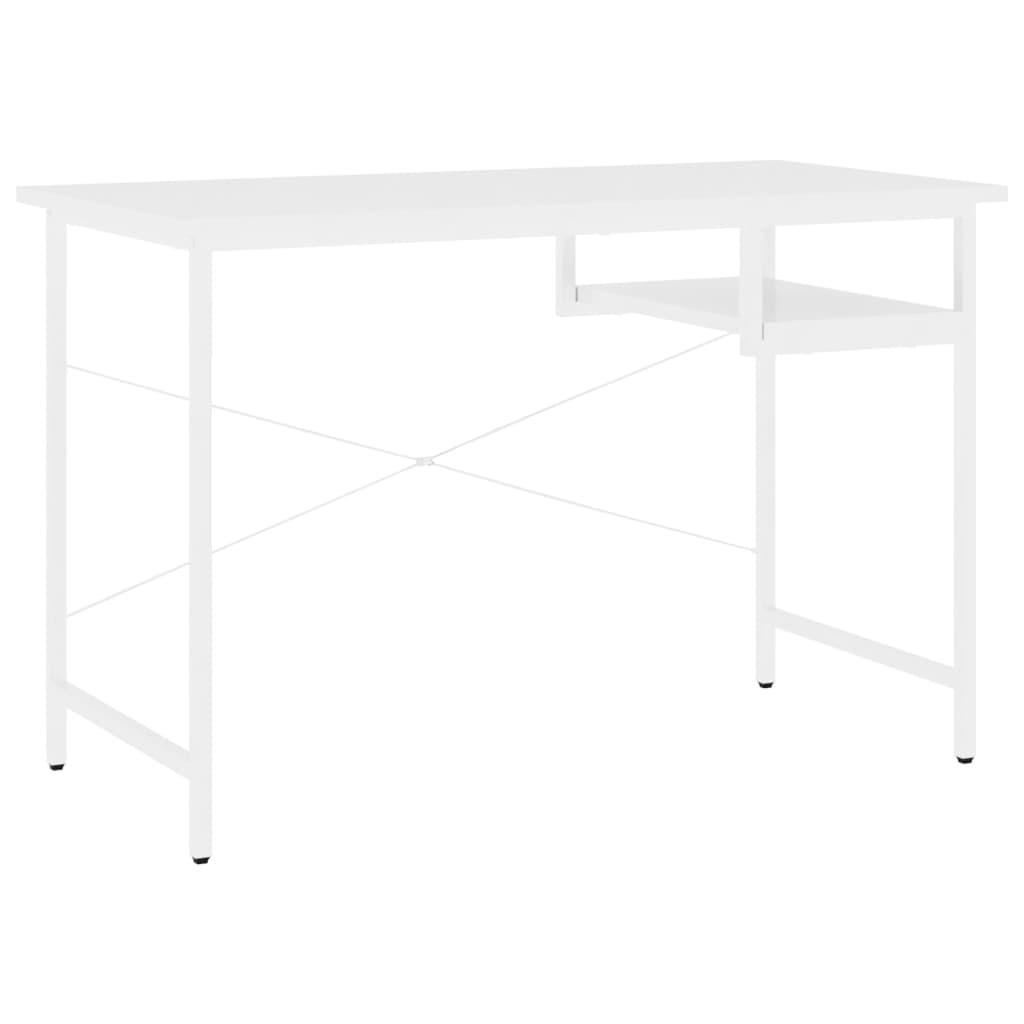 Tietokonepöytä valkoinen 105x55x72 cm MDF/metalli - Sisustajankoti.fi