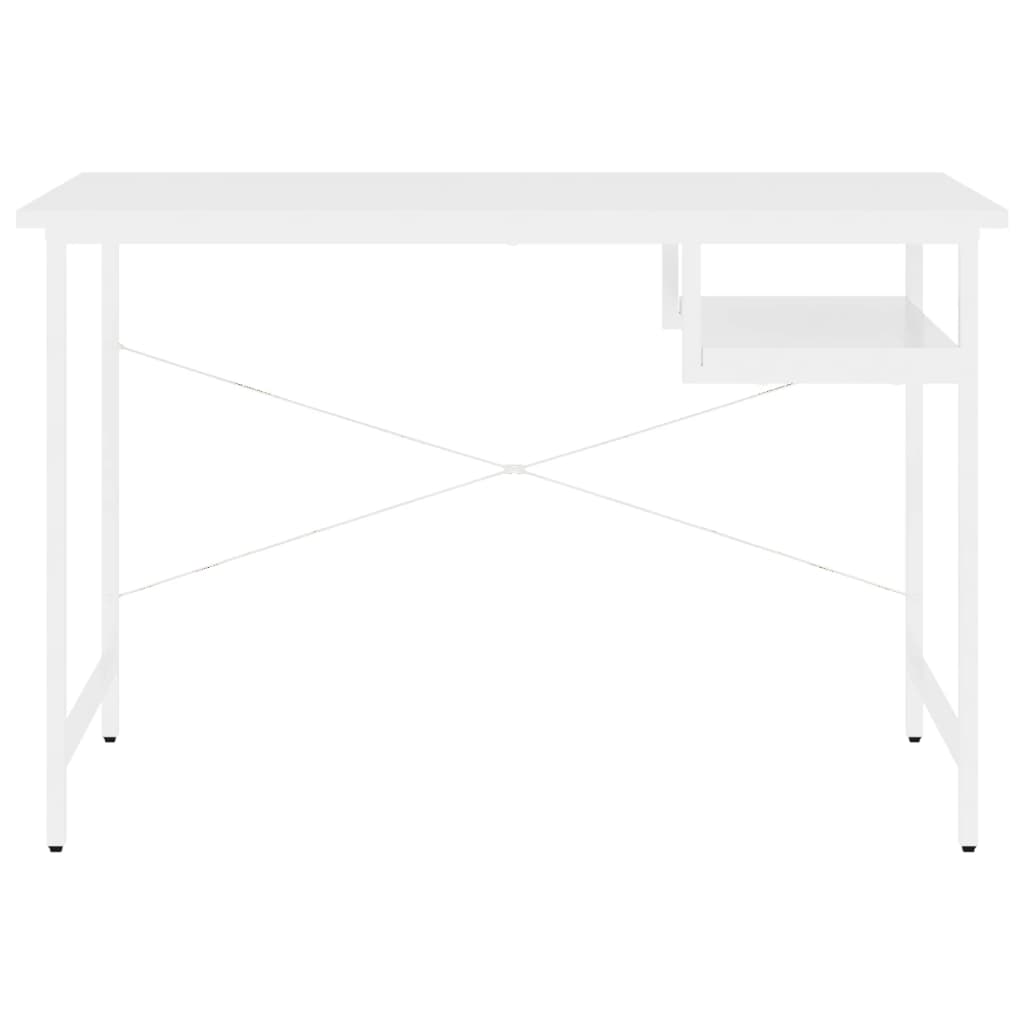 Tietokonepöytä valkoinen 105x55x72 cm MDF/metalli - Sisustajankoti.fi