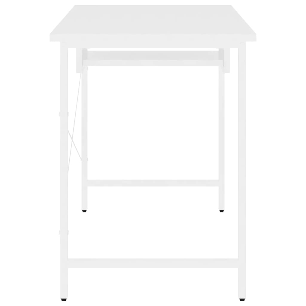 Tietokonepöytä valkoinen 105x55x72 cm MDF/metalli - Sisustajankoti.fi